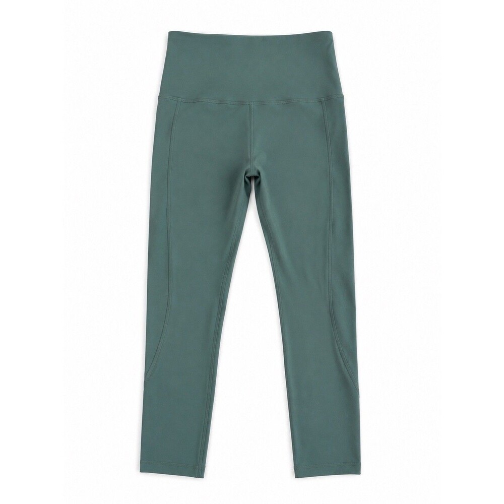 Lululemon Green High Rise Ribbed Panel Leggings Size 4 Yoga Athletic Pants